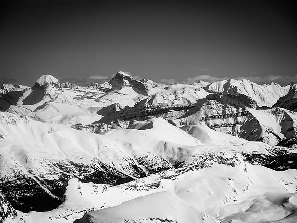 The distinctive forms of Douglas and St. Bride at the left.