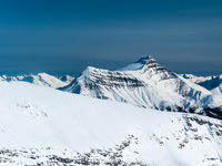 Mount Hector looms to the east with Little Hector on the left.