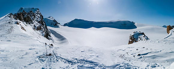 View west from the Olive (L) and St. Nicholas (oos R) with Mount Gordon at center.