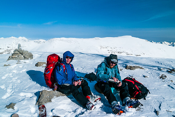TJ and Ben on the summit of Vulture Peak.