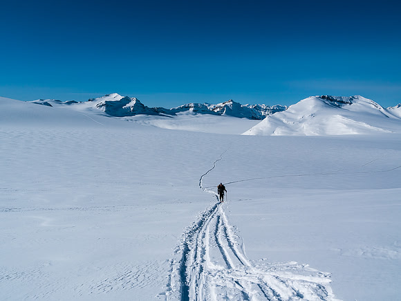 Ascending to the col.