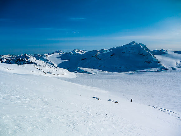 Starting our super G run down to Balfour Hut.