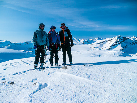 Ben, TJ and Vern on the summit of Vulture Peak.