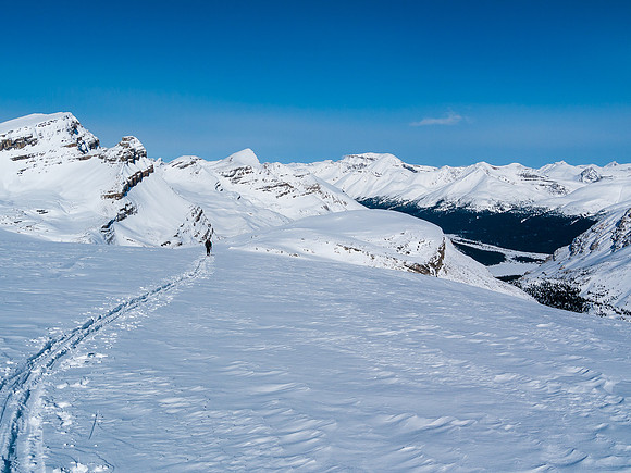Looking back as we ascend to the Olive / St. Nicholas col.