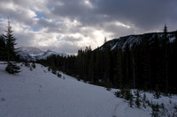 The ridge from the road.