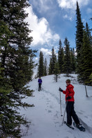 A good track helped immensely in the loose, sugary, unconsolidated snow pack.
