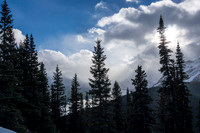 Lower Kananaskis Lake comes into view, briefly.
