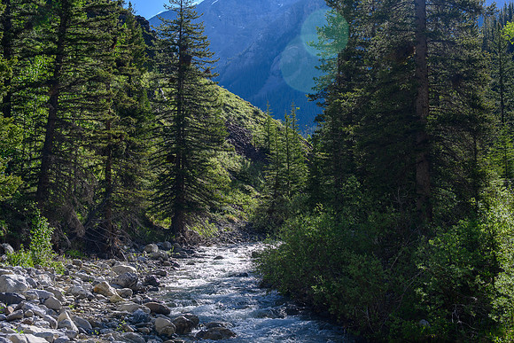 Hiking up Haunted Creek.