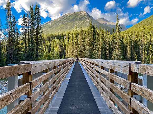 Crossing the Cascade River.
