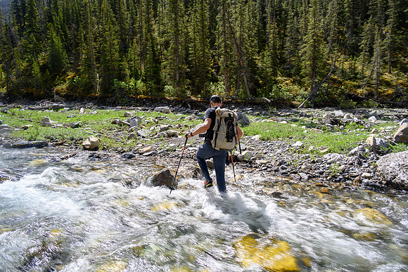 Hiking up Haunted Creek.
