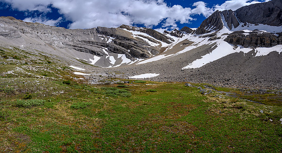Views back up our escape route.