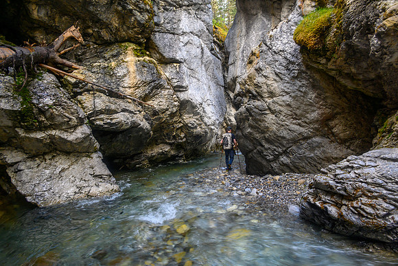 Hiking up Haunted Creek.