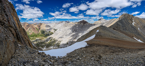 Descending to the col.