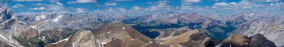 Distant views to Barrier (R), Gable, Tyrell, Melanin, Panther and Puma (L).