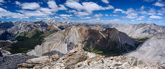Views north to Puma over Centerblock Peak.