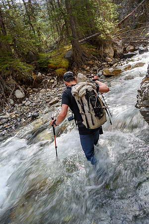 Hiking up Haunted Creek.