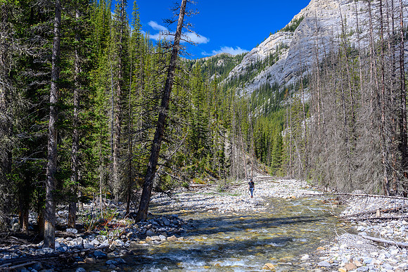 Hiking up Haunted Creek.