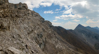 View back along the exposed ledge system.