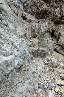 View back to the lower summit gully.