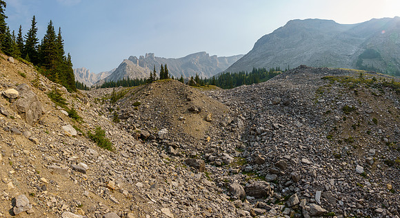 Hiking up the north branch of the upper access creek.