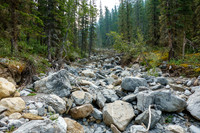 Hiking the access creek.