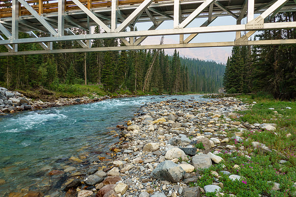 The Cascade River is much lower now than a few weeks ago.