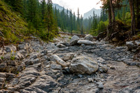 Hiking the access creek.