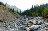 Hiking the access creek.