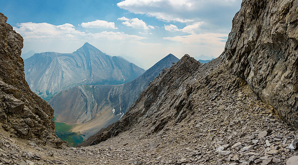 Mount Aylmer and the SE ridge (R).