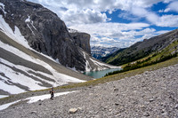 Hiking towards the lovely Solstice Lake.
