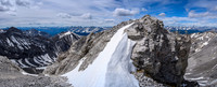 A small snow arete to the summit.