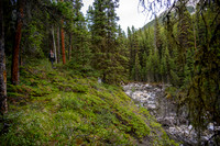 Hiking up on climber's left of the creek.