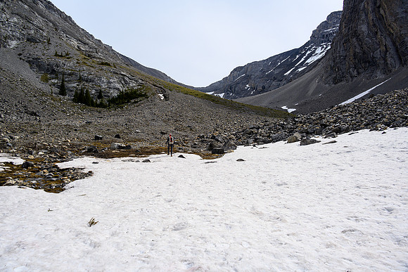 Hiking to the upper valley.