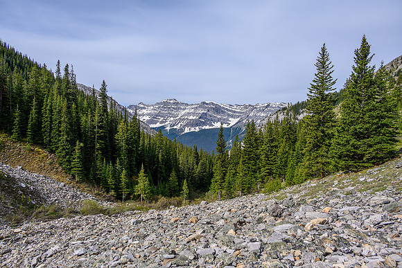 Hiking the upper part of the creek just before the lake.