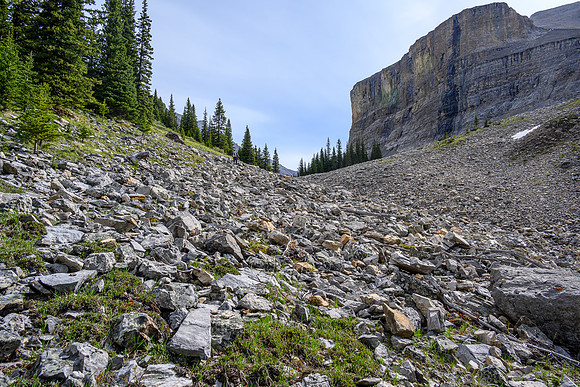 Hiking the upper part of the creek just before the lake.