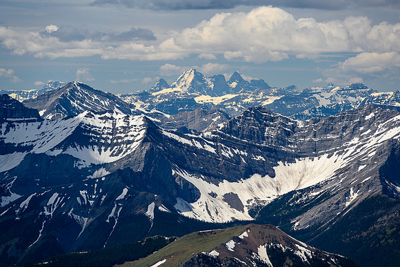 The Goodsirs over Elaphus Peak.