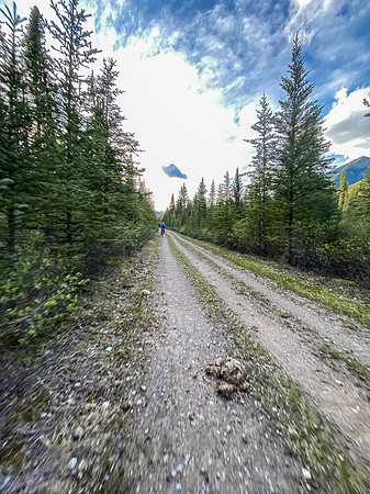 Biking back along the Cascade fire road.
