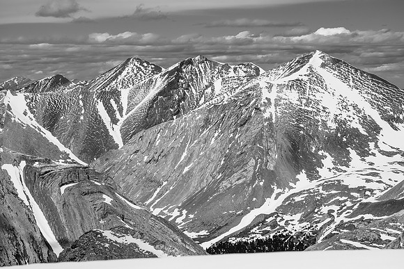 Unnamed peaks just SW of Zombie which is out of sight to the east.