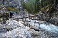 Hiking up the access creek. There are lots of diversions and bushwhacking sections along it.