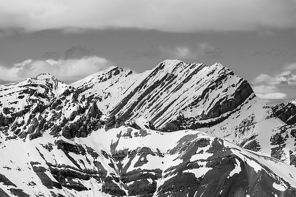 Puma Mountain is a fierce looking pile of stone and snow.