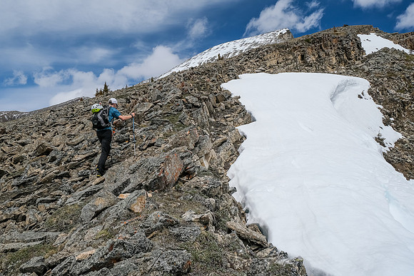 Rubble slopes are foreshortened. It reminded us both of Poboktan.