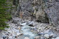 Hiking up the access creek.
