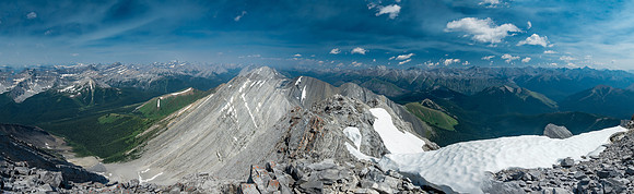 Views north to Flints with Noetic (L), Block, Bonnet, Puma, Stoney, Aylmer visible.