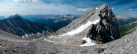 At the col with an impressive outlier.
