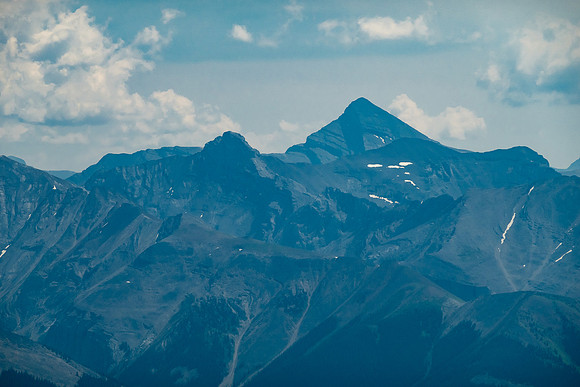 Aylmer rises over Solstice Peak (L).