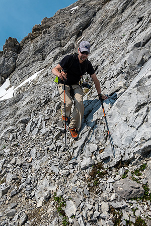 Descending slab and rubble.