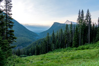 Views back to Mount Rundle.