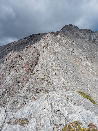Looking up at the summit - still not in the bag at this point!