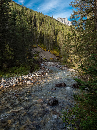 40 Mile Creek with Mount Louis rising in the distance.