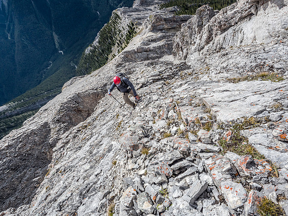 Continuing up the SW ridge.